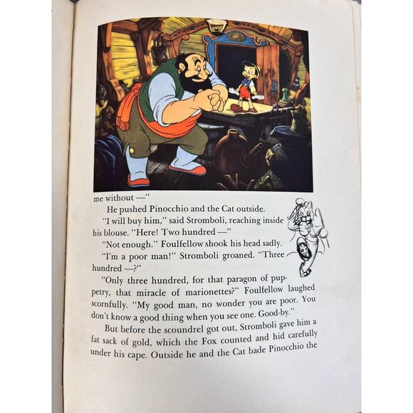 1939 Walt Disney's Pinocchio Collodi Random House 2nd Print HC - Picture 7 of 7
